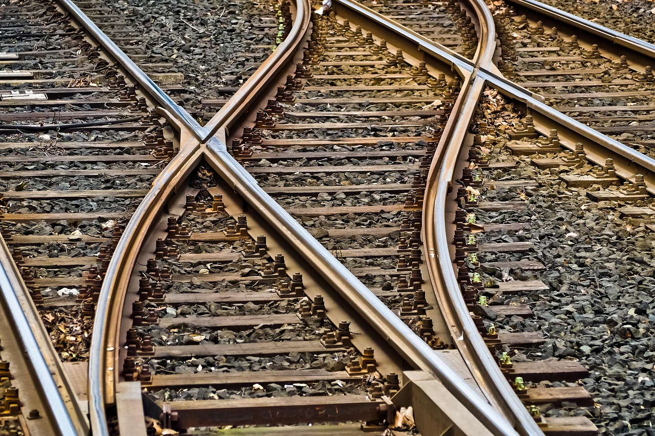 rails, soft, tracks, railroad, railroad line, train, rail, stole, transport system, traffic, travel, tram, track bed, gravel, train, train, train, train, train